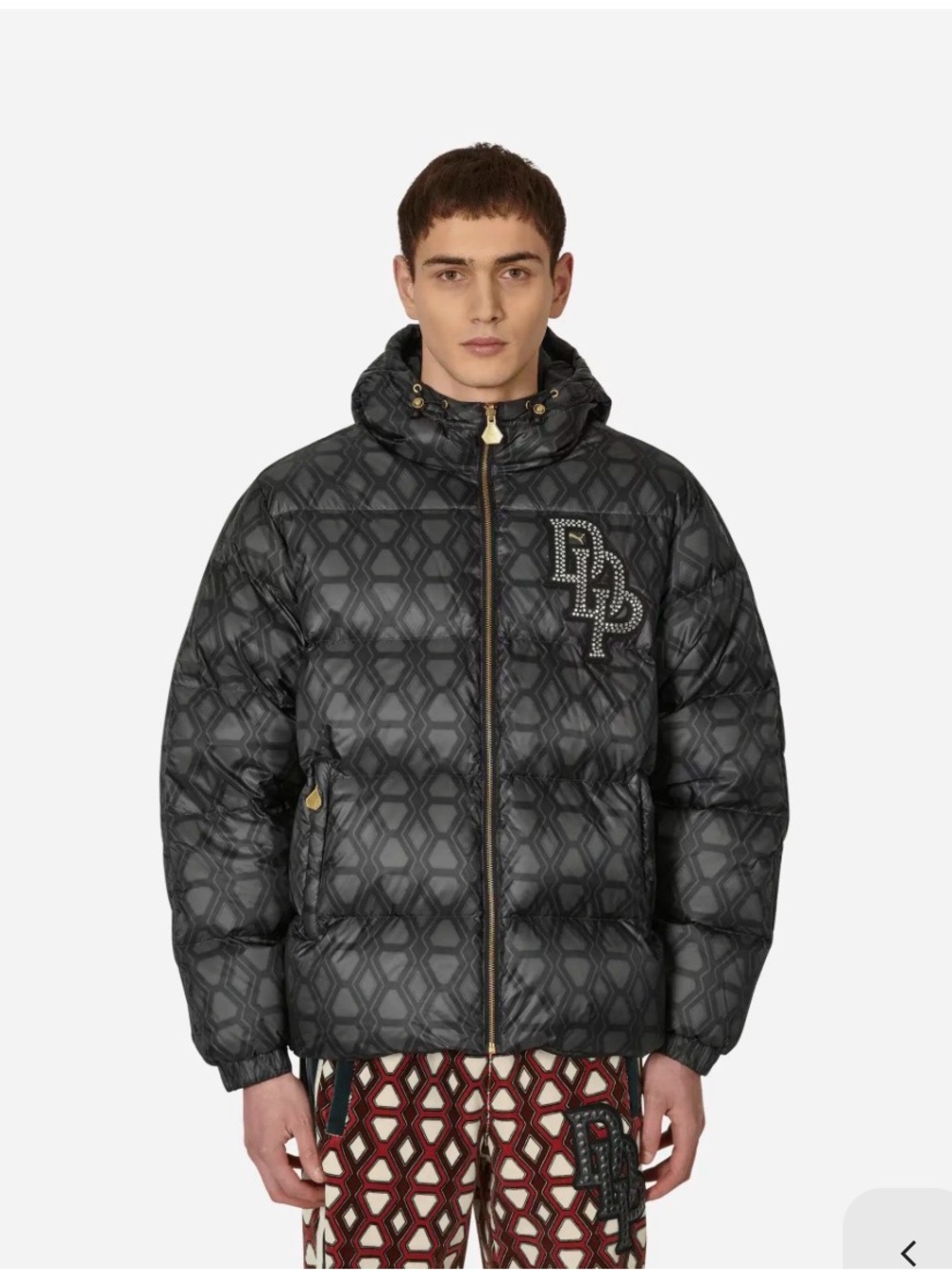 PUMA x DAPPER DAN Bomber Reversible Puffer Down Jacket Mens Sz L
